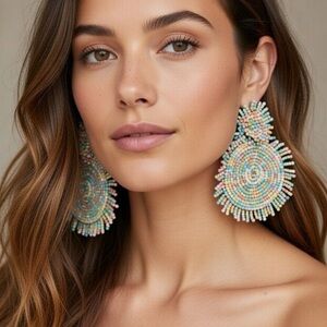 Lucy Lou Multicolor Beaded Earrings boho